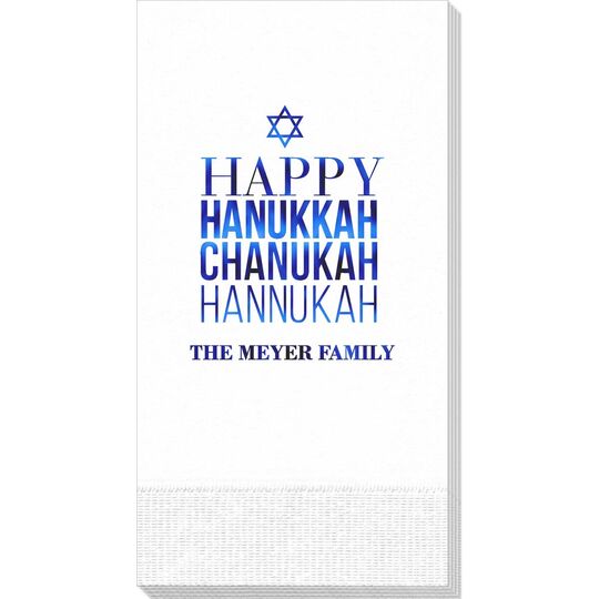 Hanukkah Chanukah Guest Towels